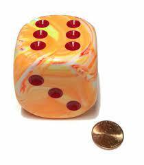 50mm 1d6 Festive: Sunburst w/Red CHXDF5053
